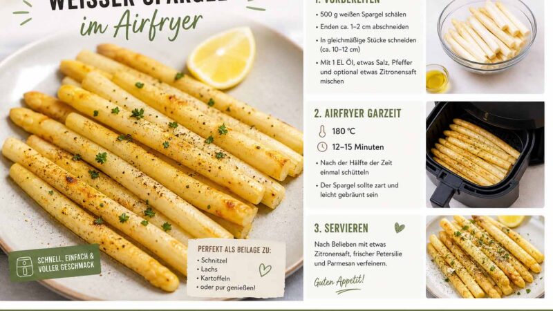 Weißer Spargel im Airfryer